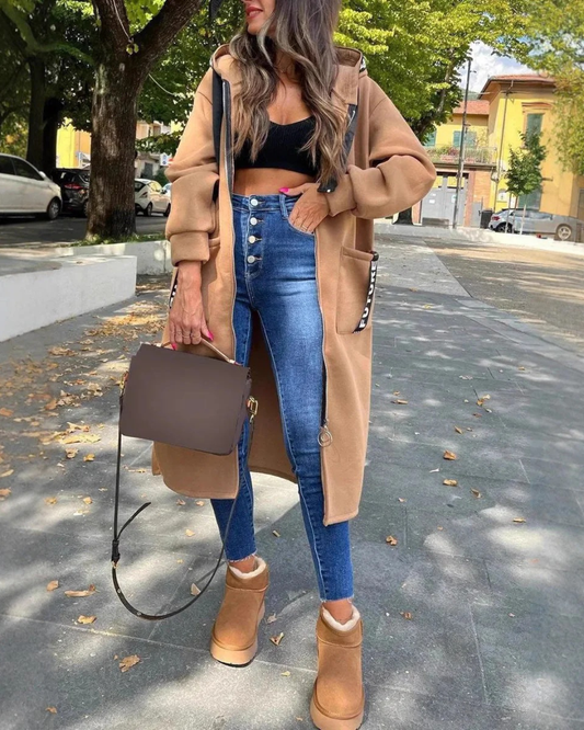 Marina - Sudadera larga con capucha