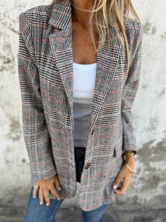 Teresa - Blazer elegante a cuadros