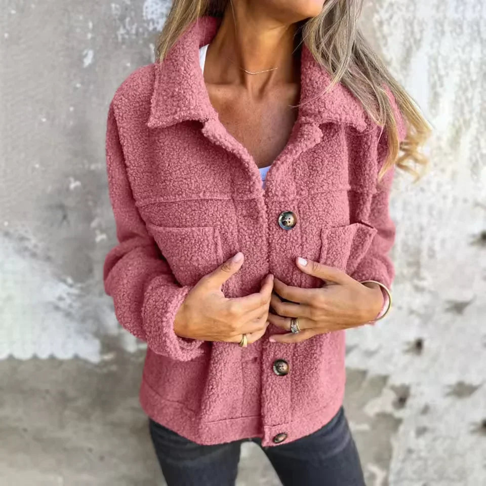Selina - Chaqueta de lana con textura suave