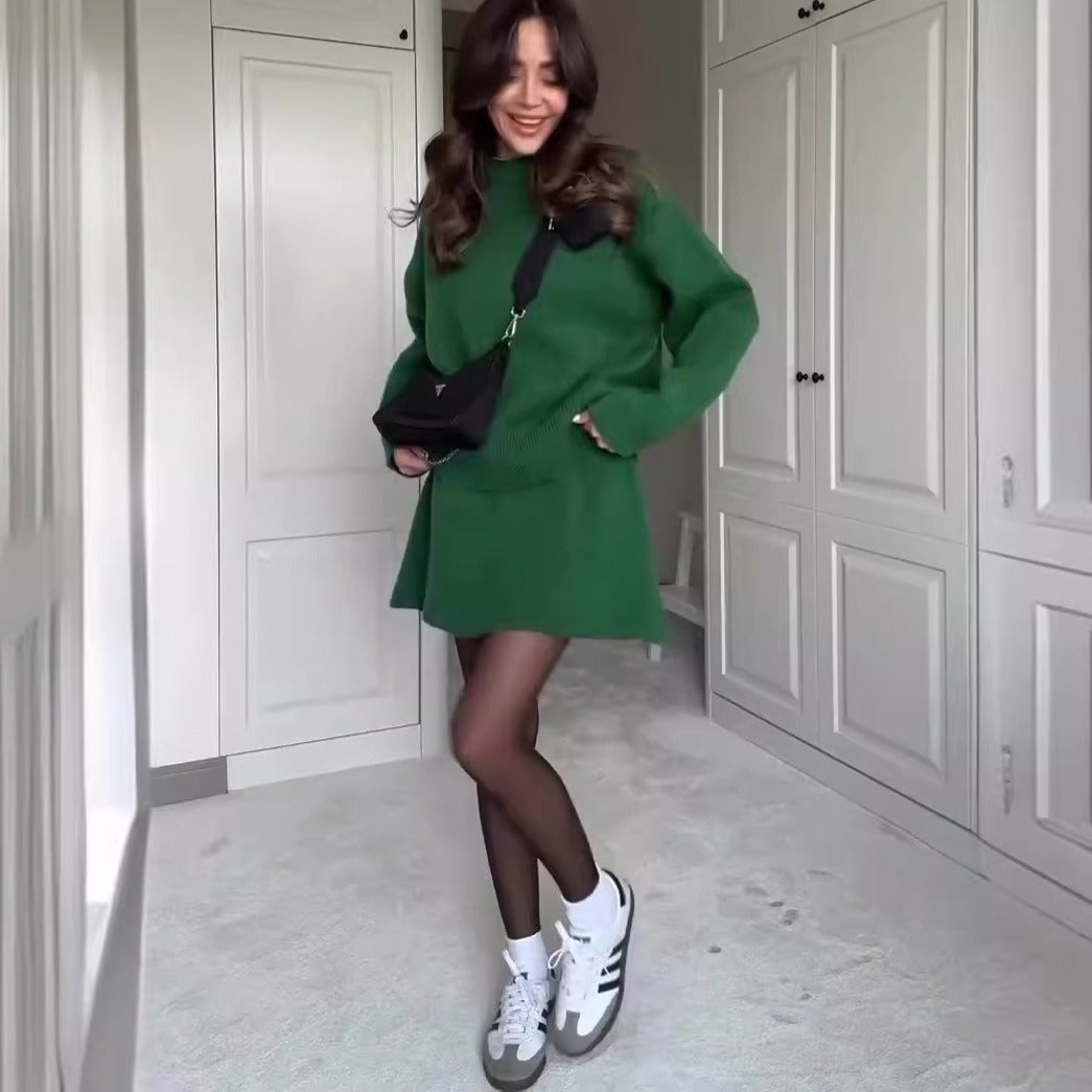 Vera - Conjunto de punto oversize con minifalda