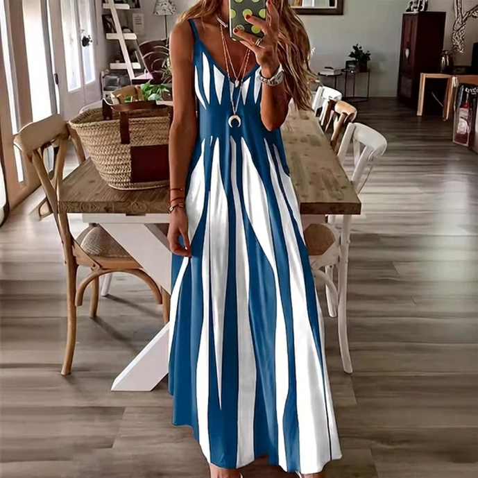 Ariel - Vestido maxi de rayas