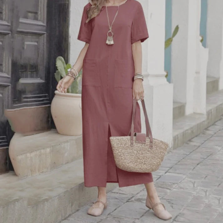 Maia - Vestido amplio de cuello redondo