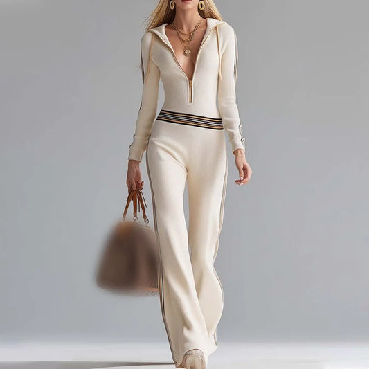 Lorena – Mono largo deportivo con capucha y cremallera