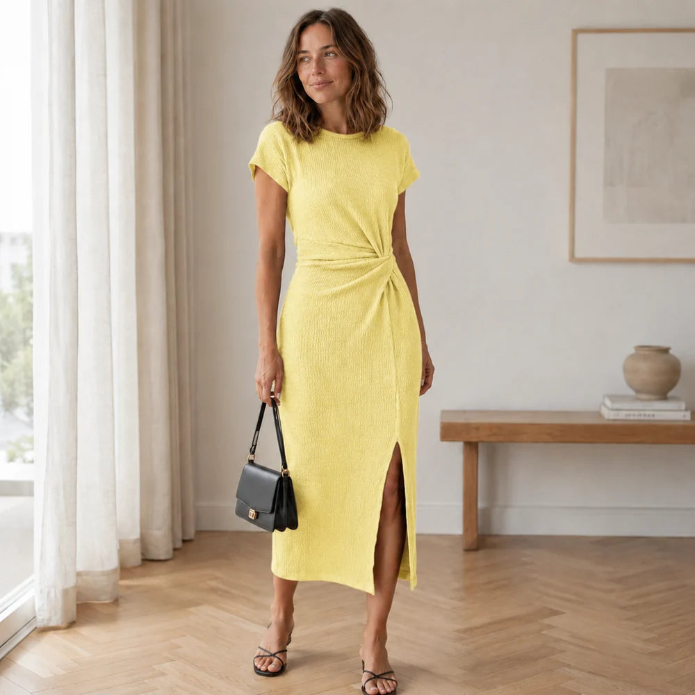 Silvia – Vestido midi con detalle anudado