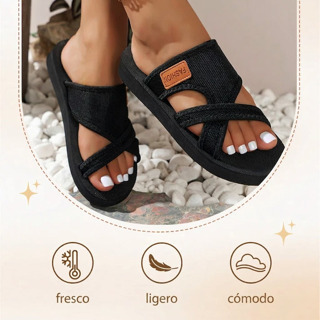 Mía - Sandalias de tiras cruzadas ligeras y cómodas