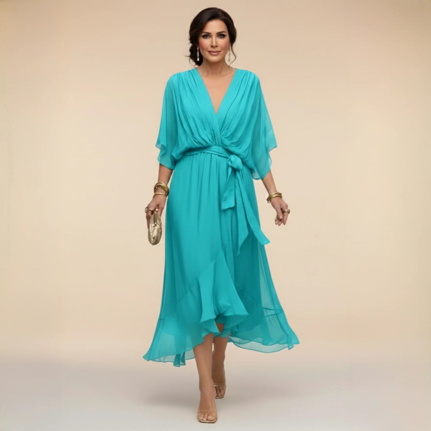 Mónica - Vestido con escote en V