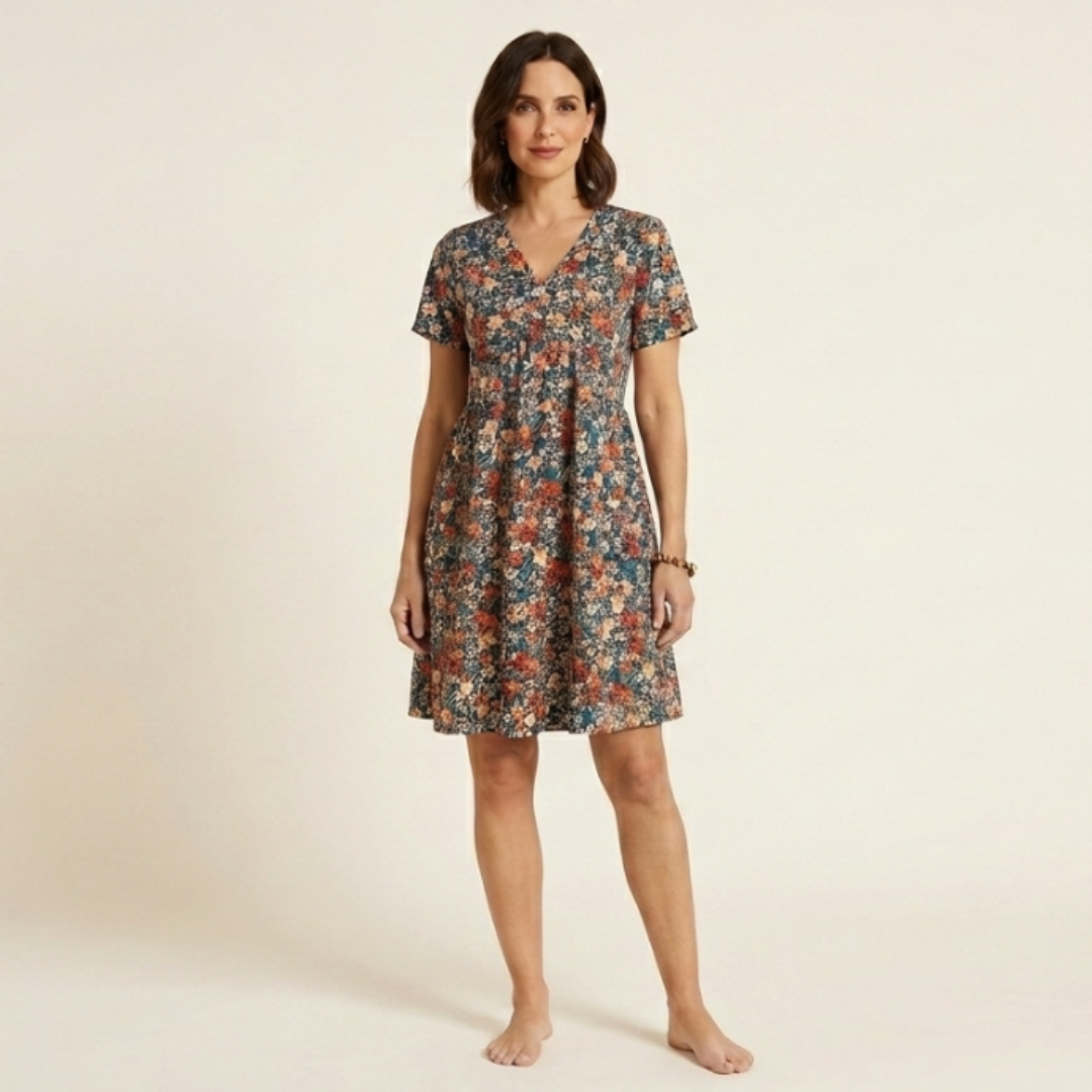 Bea - Vestido de verano floral con escote en V