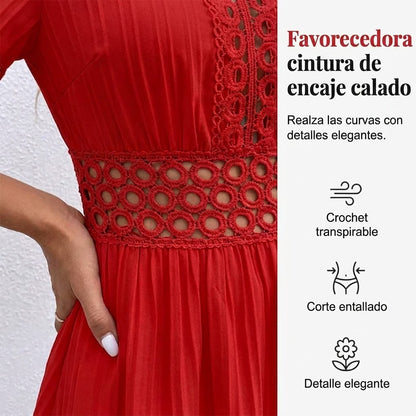 Clara – Vestido de verano cómodo con detalles de encaje