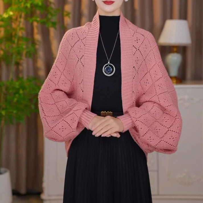 Elea - Chaleco tipo chal de punto