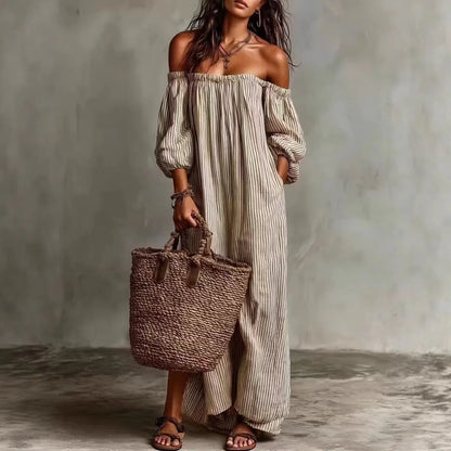 Nadia - Vestido bohemio de hombros descubiertos