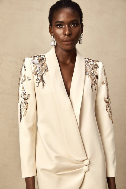 Elena - Vestido blazer adornado con lentejuelas