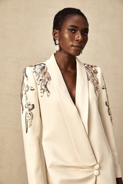 Elena - Vestido blazer adornado con lentejuelas