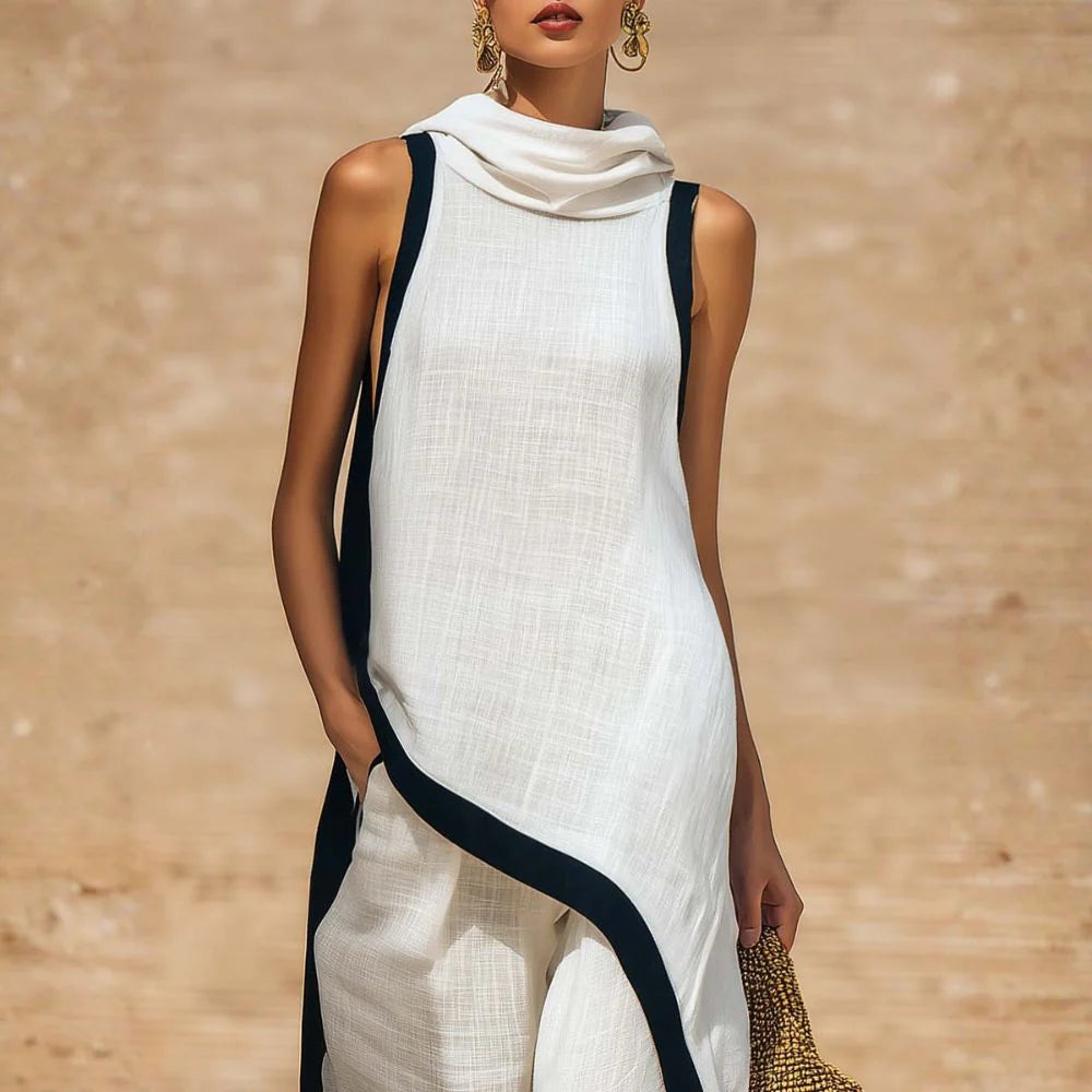 Joana - Conjunto elegante efecto lino