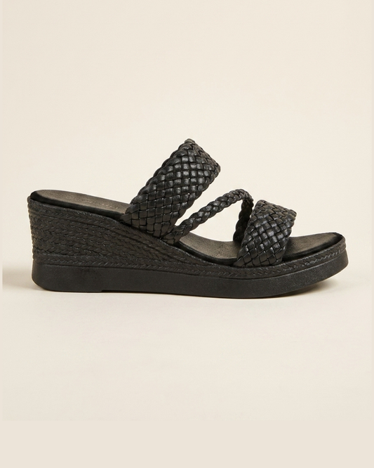 Teresa - Sandalias con cuña trenzadas