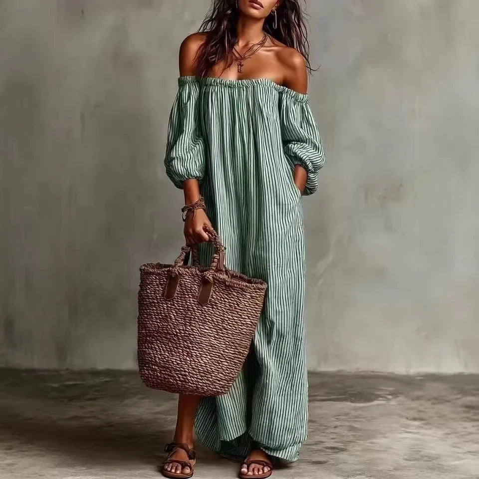 Nadia - Vestido bohemio de hombros descubiertos