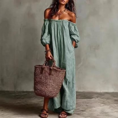Nadia - Vestido bohemio de hombros descubiertos