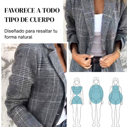 Teresa - Blazer elegante a cuadros