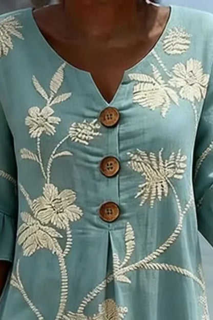 Nemi - Elegante vestido midi floral