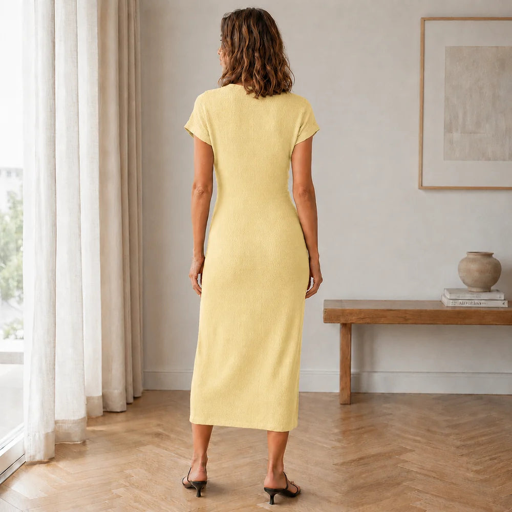 Silvia – Vestido midi con detalle anudado