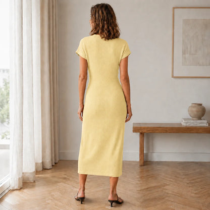 Silvia – Vestido midi con detalle anudado