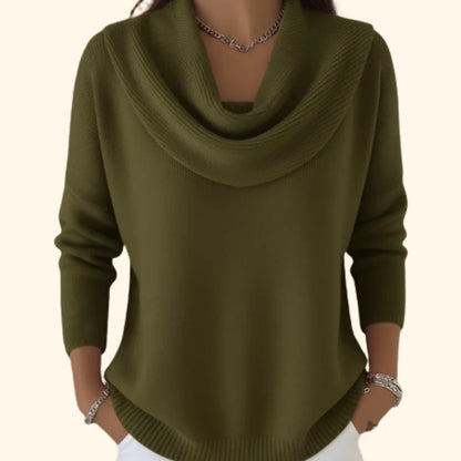 Julieta | Jersey con cuello drapeado