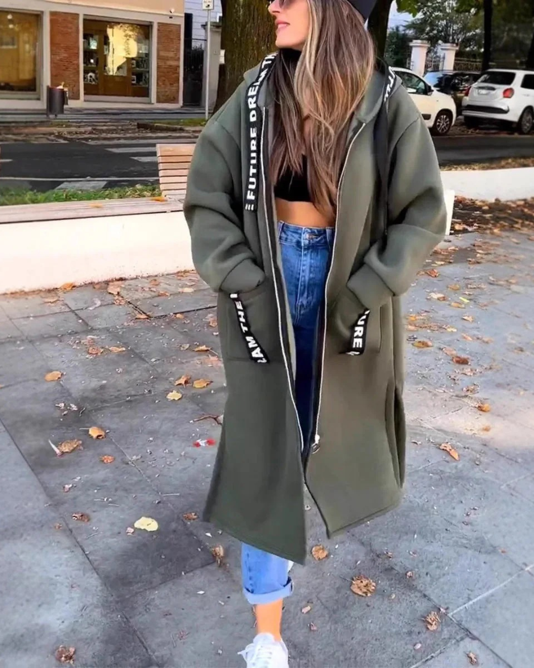 Marina - Sudadera larga con capucha