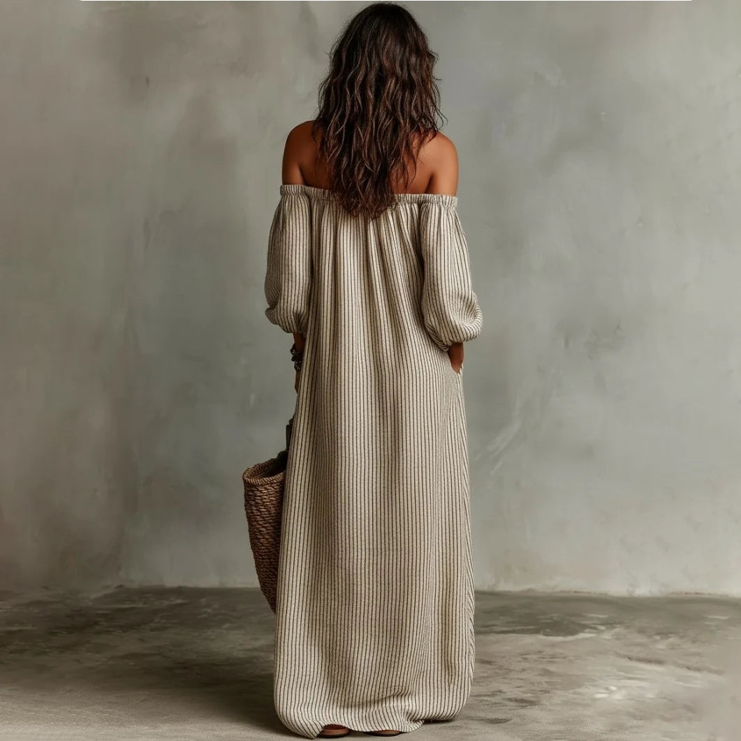 Nadia - Vestido bohemio de hombros descubiertos