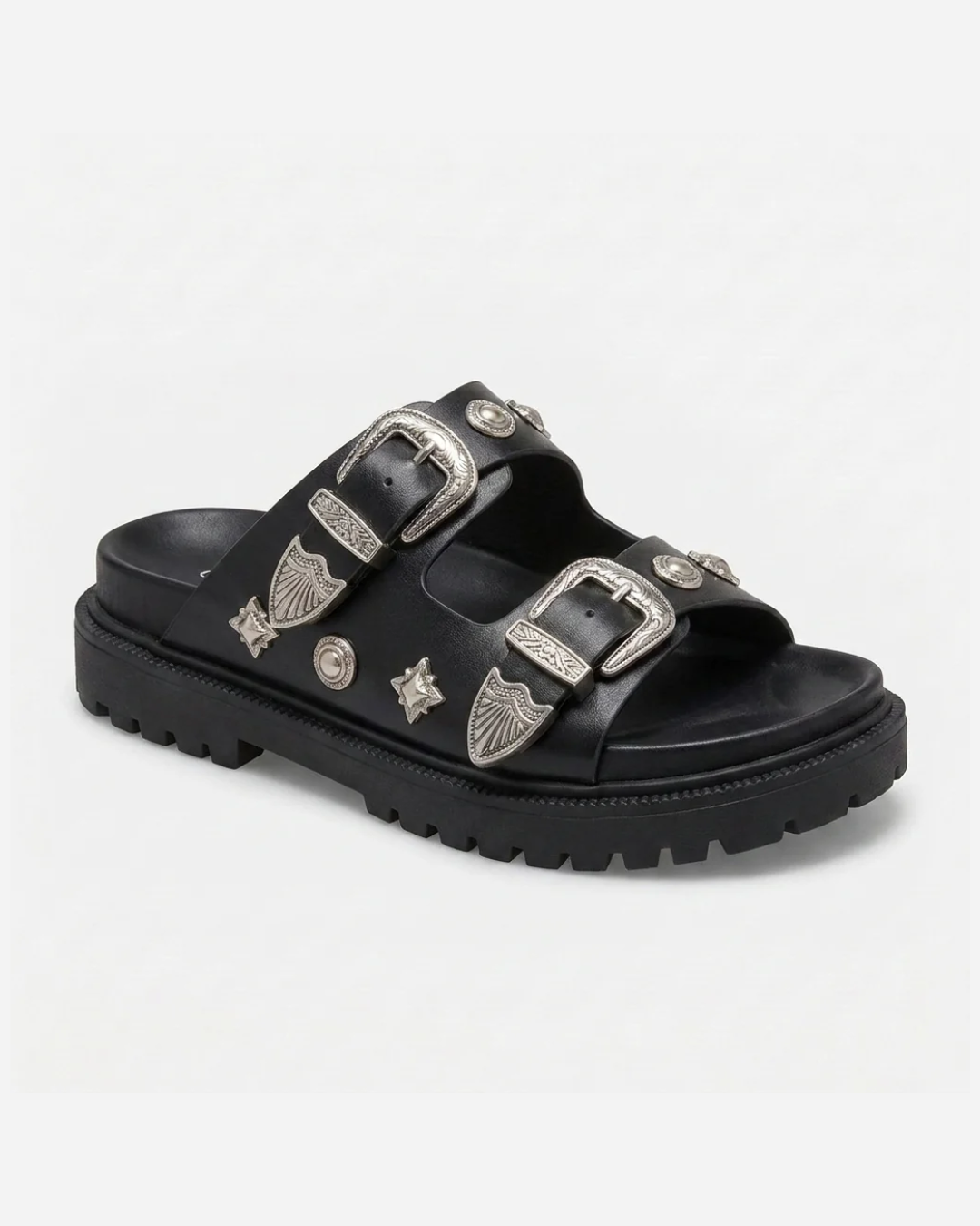 Mar | Sandalias de Doble Hebilla con Detalles Decorativos