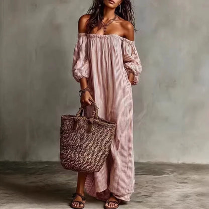 Nadia - Vestido bohemio de hombros descubiertos