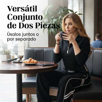 Clara - Conjunto deportivo casual con media cremallera