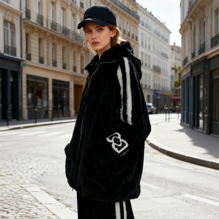 Ainoa - Chaqueta casual con capucha y cremallera