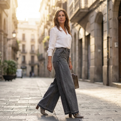 Sara | Vaqueros oversize de cintura alta y pierna ancha