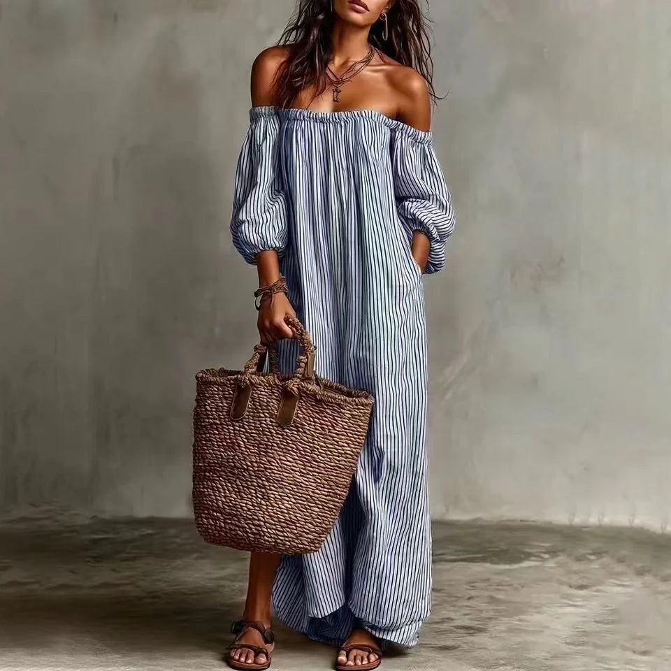 Nadia - Vestido bohemio de hombros descubiertos