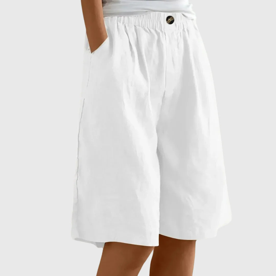 Malena - Pantalones Cortos Holgados con Cintura Elástica