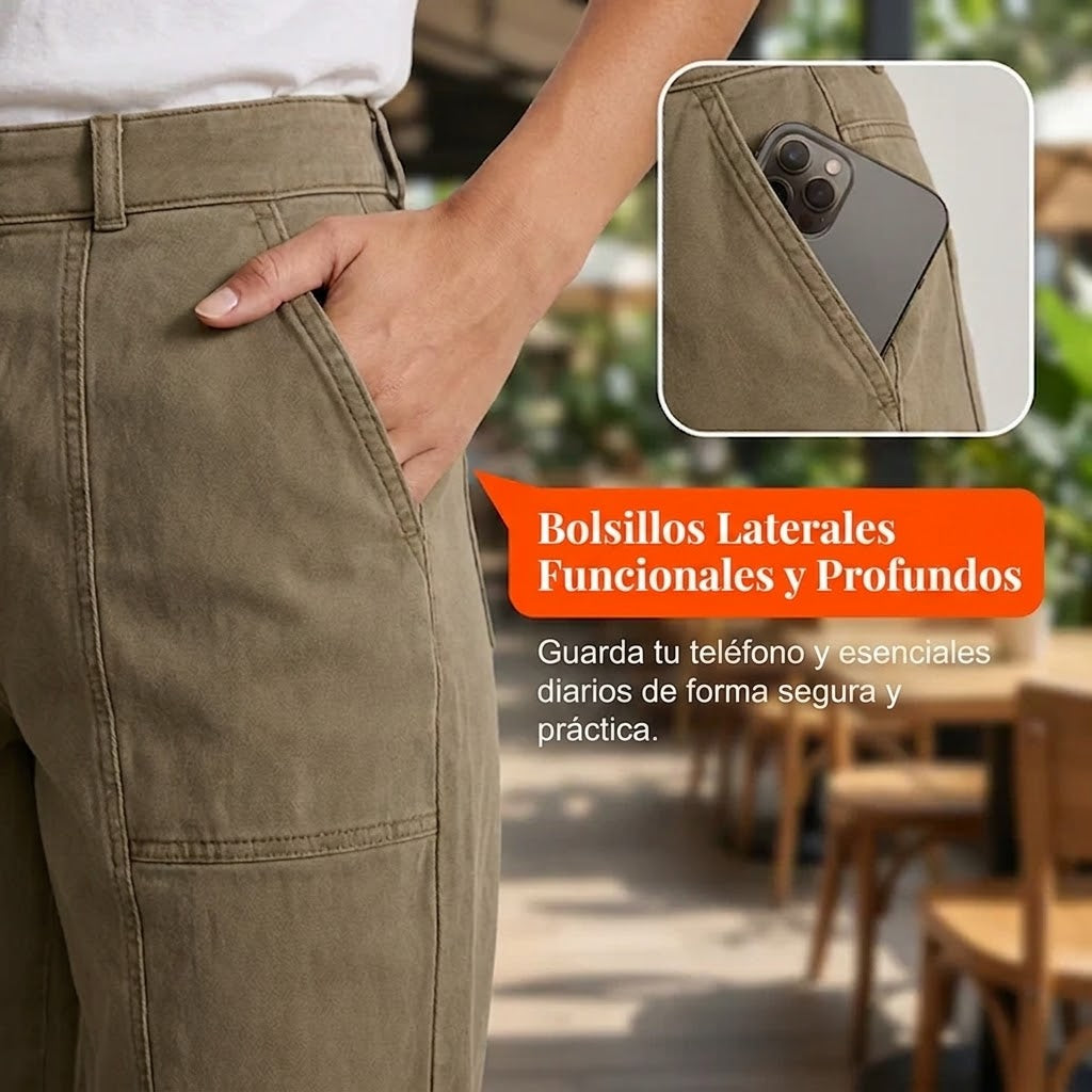 Gala - Pantalón utilitario de cintura alta entallado