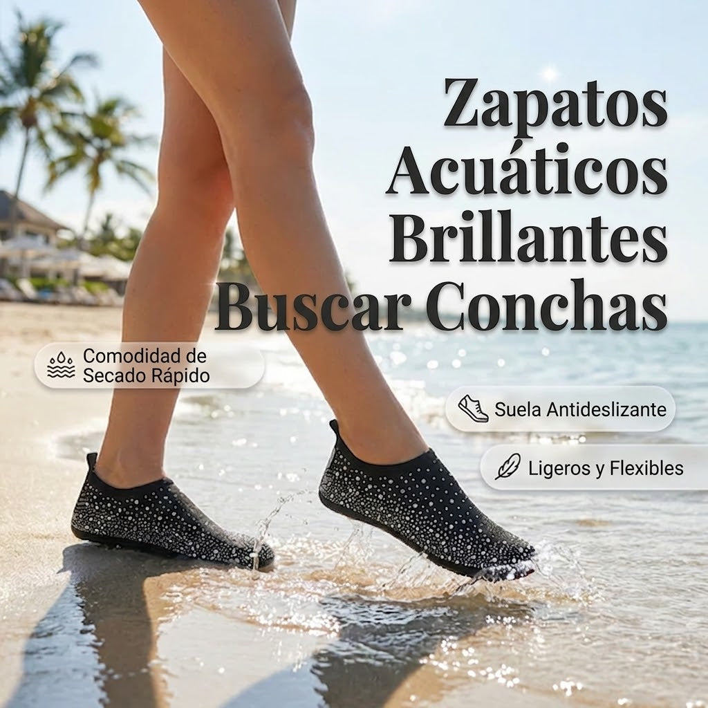 Coral - Zapatos acuáticos brillantes de secado rápido