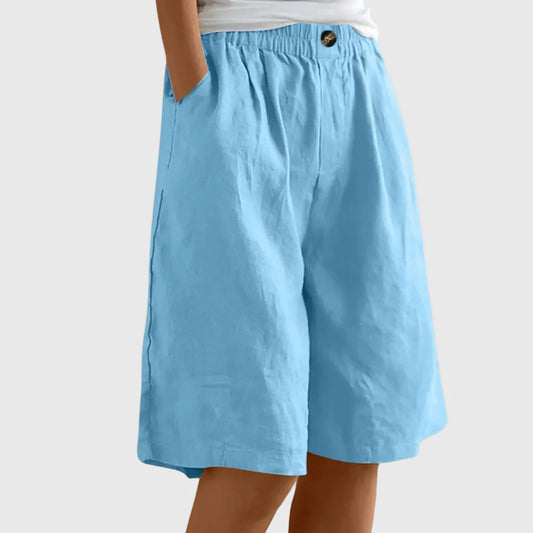 Malena - Pantalones Cortos Holgados con Cintura Elástica