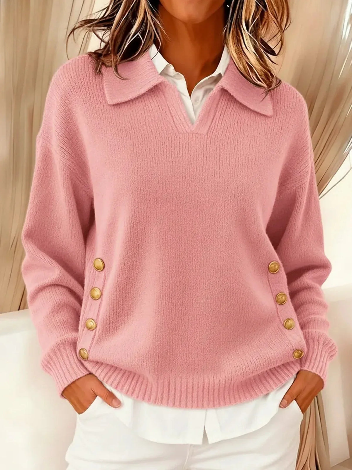 Viñet | Jersey de cuello en V y camisero