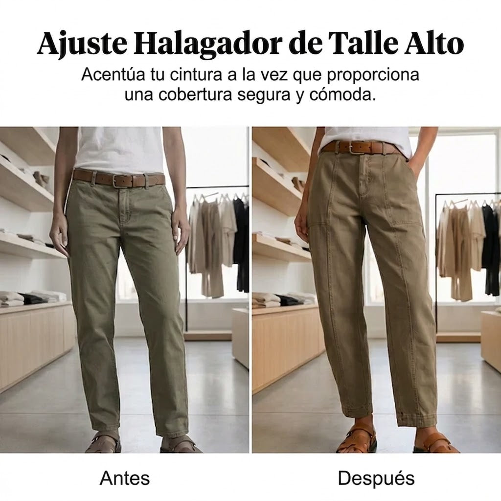 Gala - Pantalón utilitario de cintura alta entallado