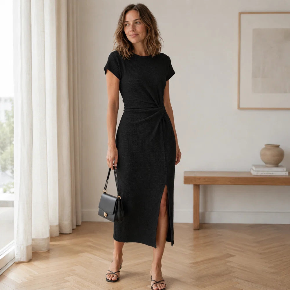 Silvia – Vestido midi con detalle anudado