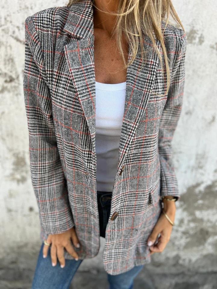 Teresa - Blazer elegante a cuadros