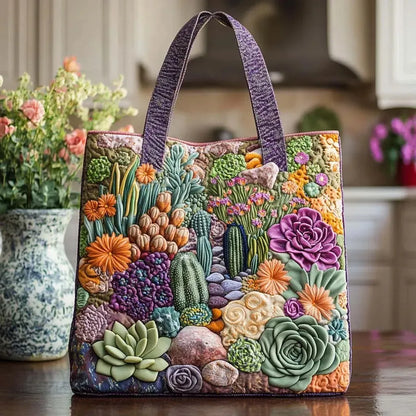 Bolso artesanal - Jardín de suculentas