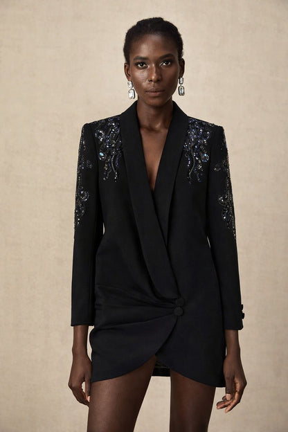 Elena - Vestido blazer adornado con lentejuelas