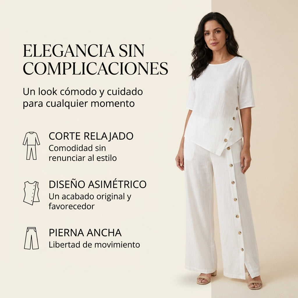 Elena | Conjunto Holgado con Top Asimétrico