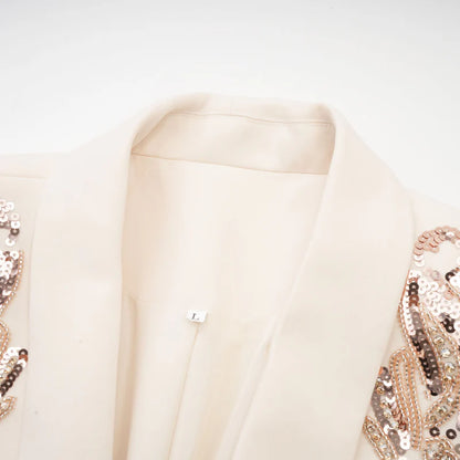 Elena - Vestido blazer adornado con lentejuelas