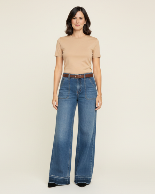 Dalia – Vaqueros retro acampanados