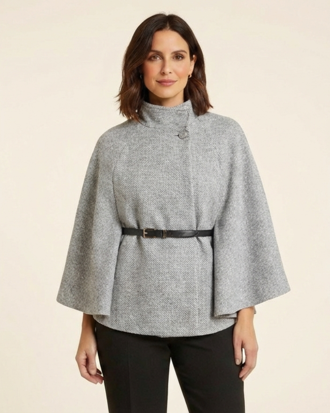 Lea - Chaqueta elegante con cinturón y diseño de mariposa