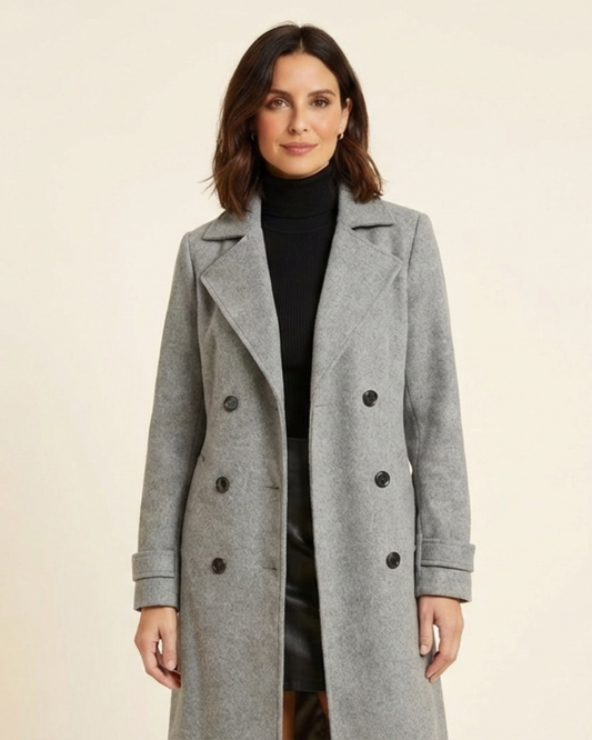 Rebeca - Abrigo largo con doble botonadura