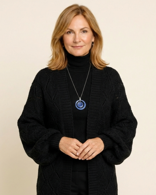 Elea - Chaleco tipo chal de punto