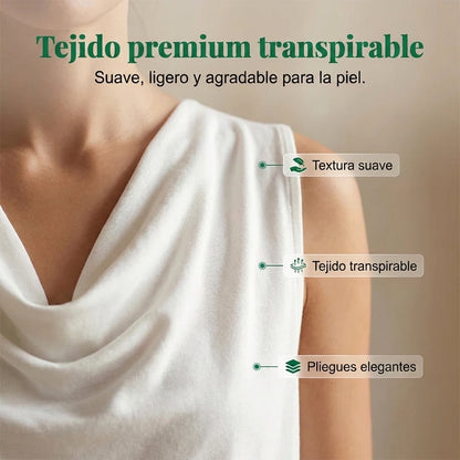 Noa - Vestido elegante con escote drapeado